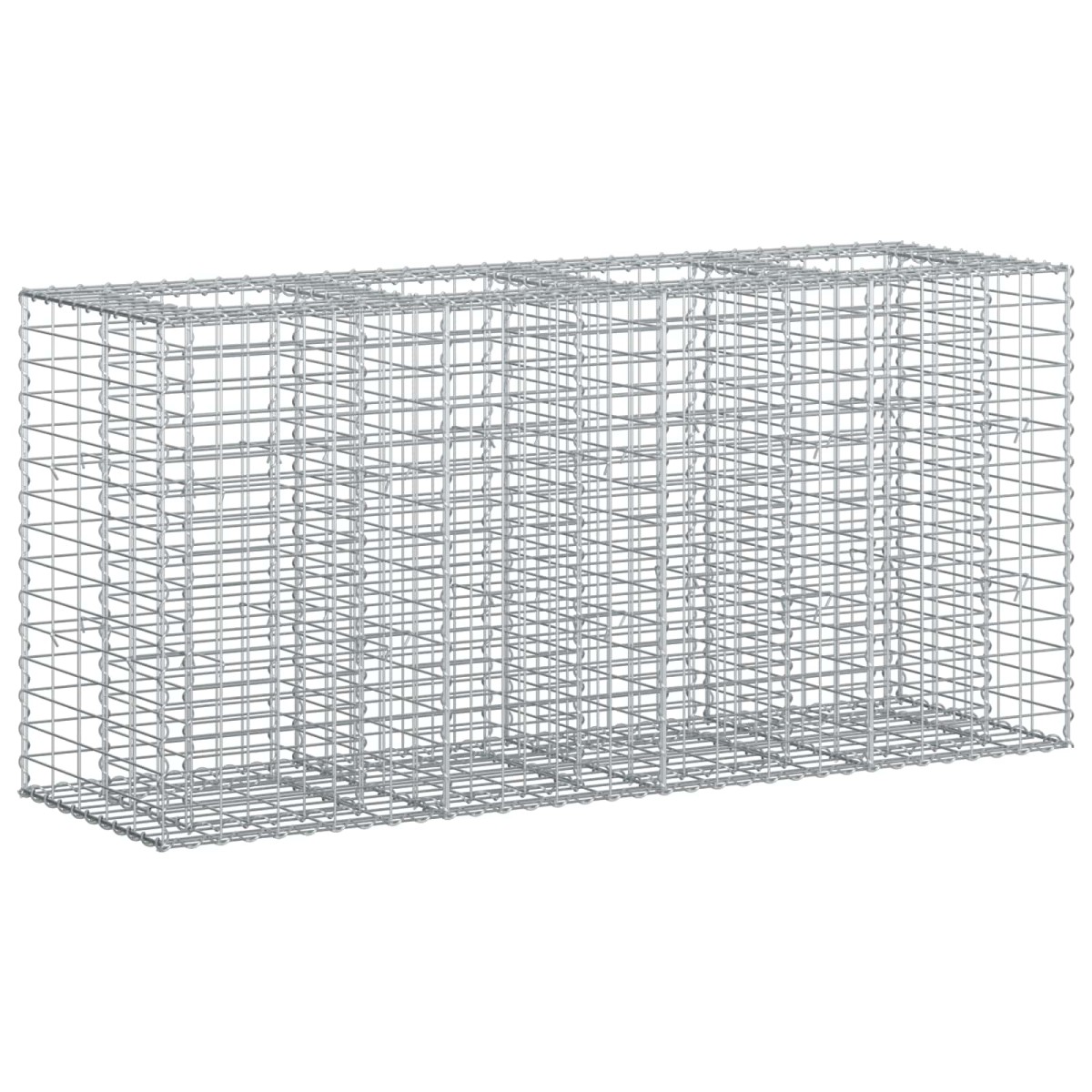 vidaXL Ανασηκωμένο κρεβάτι gabion 170 x 50 x 80 εκ Ασημί
