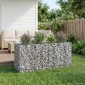 vidaXL Ανασηκωμένο κρεβάτι gabion 170 x 50 x 80 εκ Ασημί