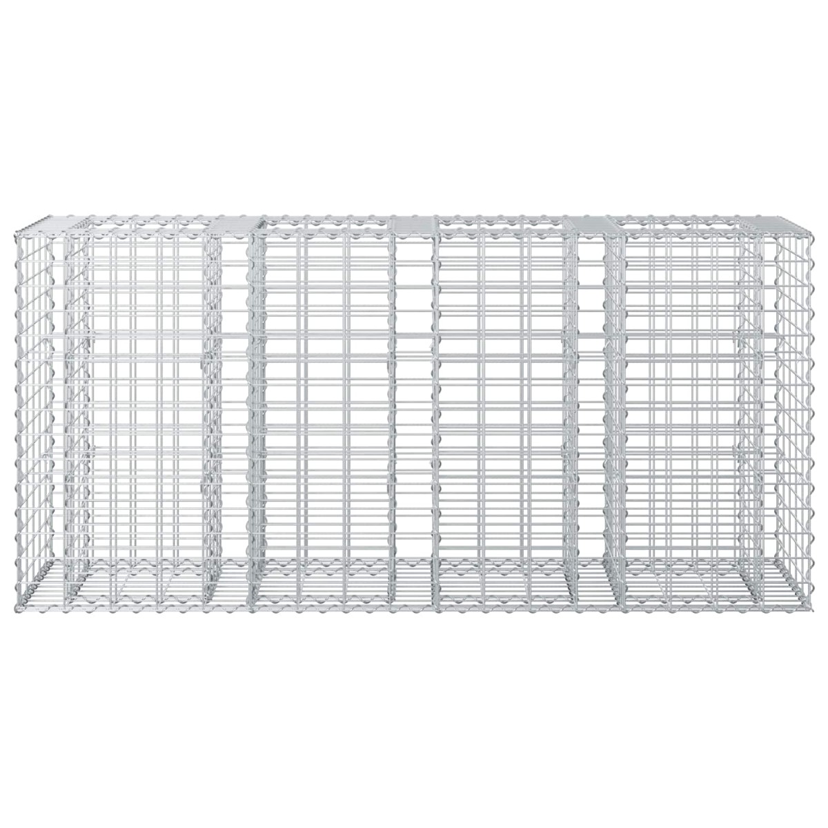 vidaXL Ανασηκωμένο κρεβάτι gabion 170 x 50 x 80 εκ Ασημί