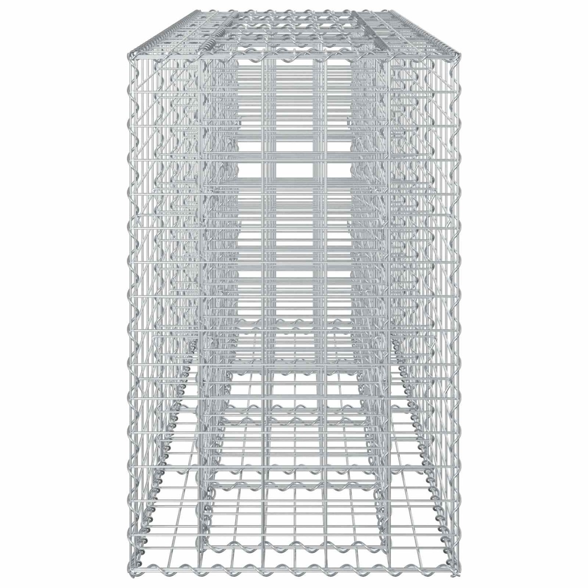vidaXL Ανασηκωμένο κρεβάτι gabion 170 x 50 x 80 εκ Ασημί