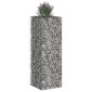vidaXL Ανασηκωμένο κρεβάτι gabion 50 x 50 x 150 εκ Ασημί