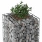 vidaXL Ανασηκωμένο κρεβάτι gabion 50 x 50 x 150 εκ Ασημί