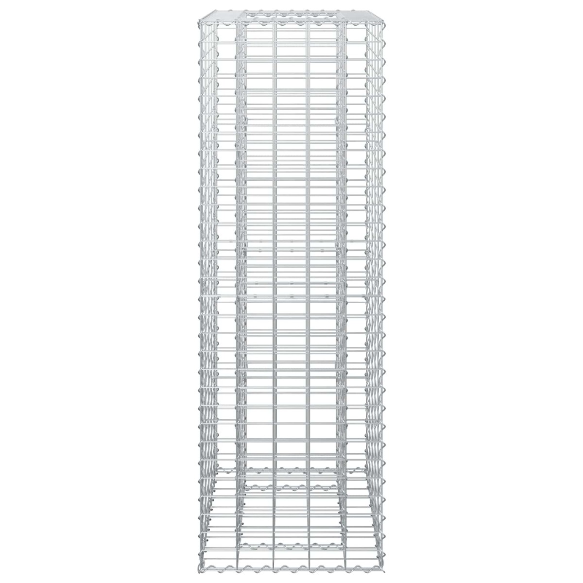 vidaXL Ανασηκωμένο κρεβάτι gabion 50 x 50 x 150 εκ Ασημί