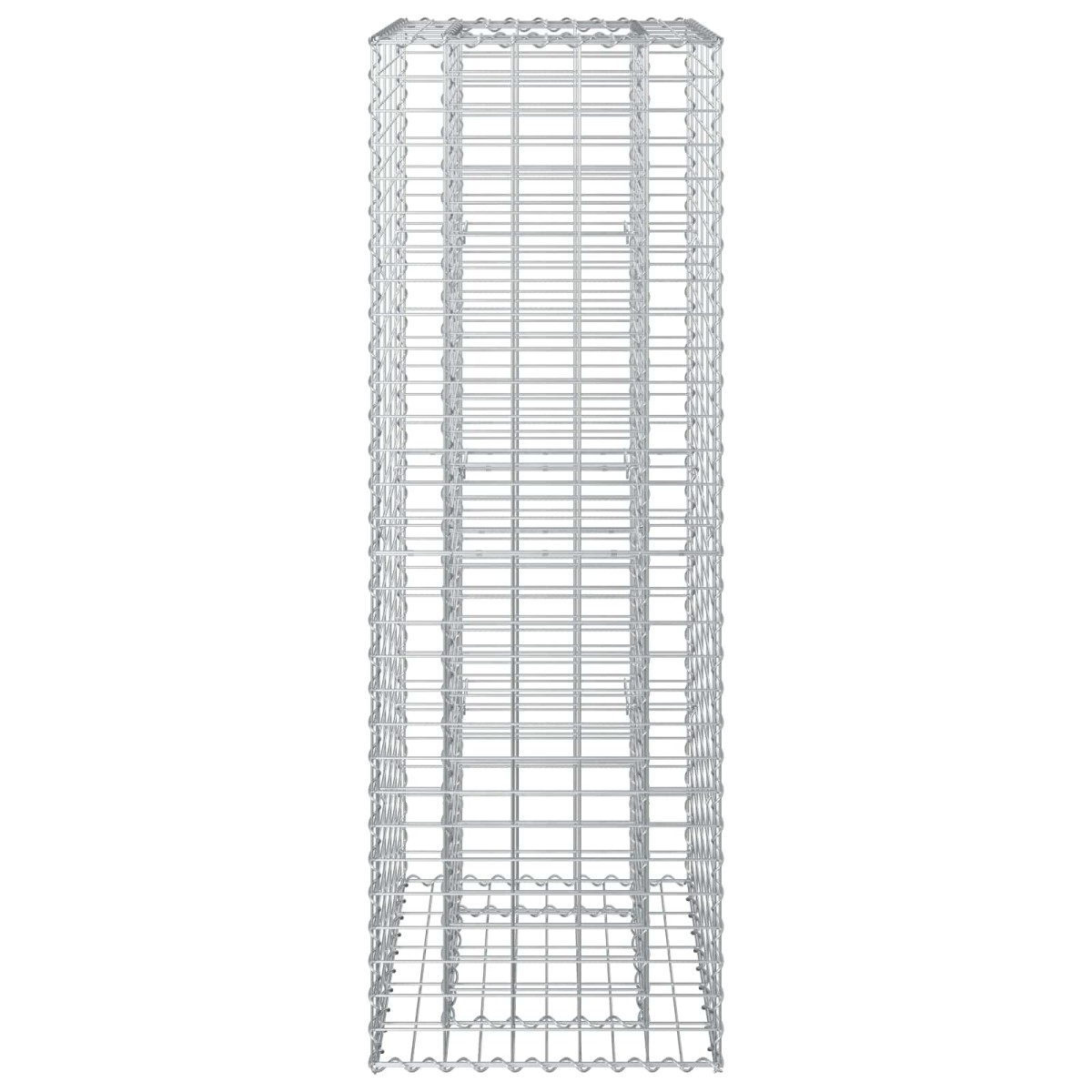 vidaXL Ανασηκωμένο κρεβάτι gabion 50 x 50 x 150 εκ Ασημί
