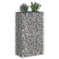vidaXL Ανασηκωμένο κρεβάτι gabion 90 x 50 x 150 εκ Ασημί