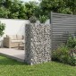vidaXL Ανασηκωμένο κρεβάτι gabion 90 x 50 x 150 εκ Ασημί