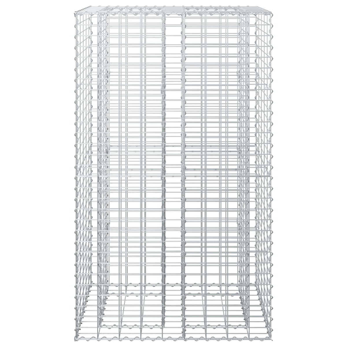 vidaXL Ανασηκωμένο κρεβάτι gabion 90 x 50 x 150 εκ Ασημί