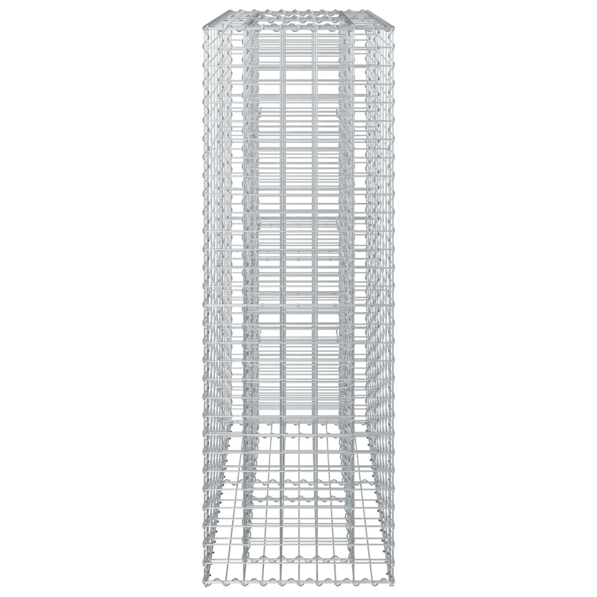 vidaXL Ανασηκωμένο κρεβάτι gabion 90 x 50 x 150 εκ Ασημί