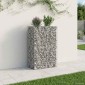 vidaXL Ανασηκωμένο κρεβάτι gabion 90 x 50 x 150 εκ Ασημί