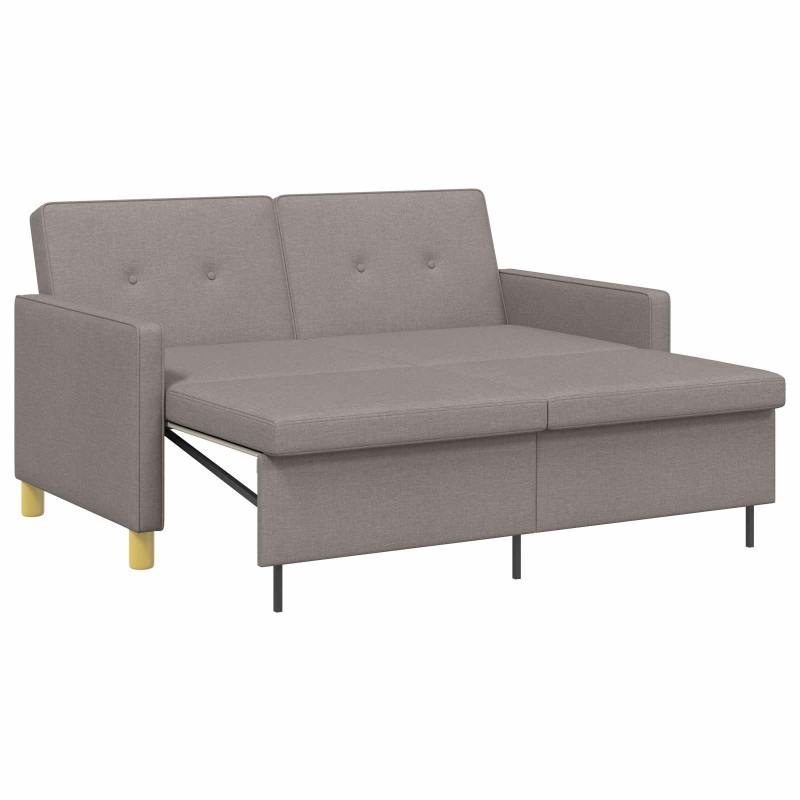 vidaXL Καναπές Κρεβάτι Taupe Ύφασμα