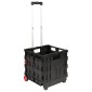 vidaXL Καρότσι Μαύρο και Κόκκινο 35 x 39 x 92 εκ. PP και Ελασμερ