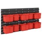 vidaXL Δοχείο Ράχη Μαύρο και Κόκκινο 77,5 x 2 x 39 εκ. PP