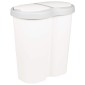 vidaXL Κάδος Αχρήστων Λευκό 48 x 30 x 51 εκ. PP