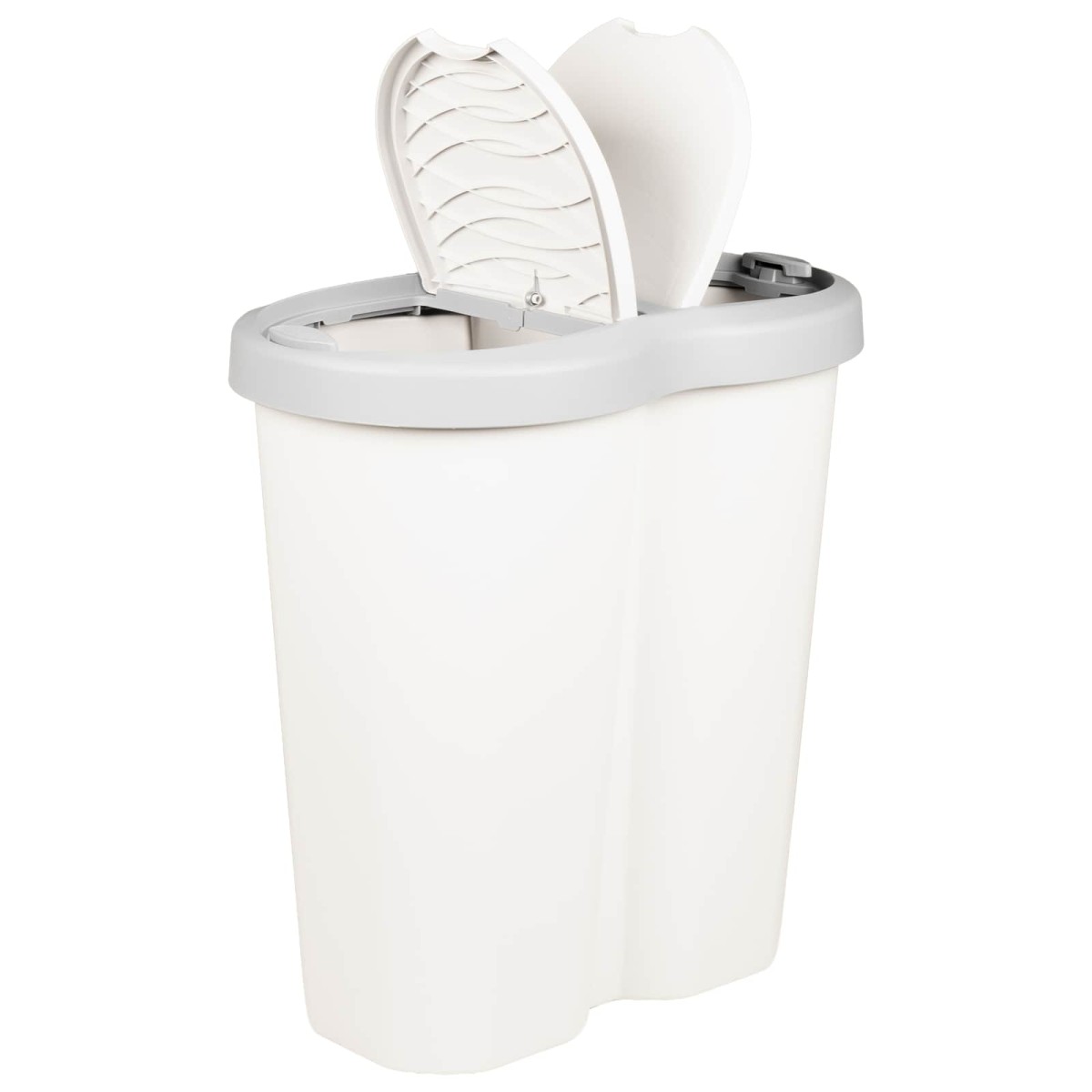 vidaXL Κάδος Αχρήστων Λευκό 48 x 30 x 51 εκ. PP