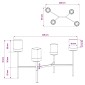 vidaXL Βάση Λουλουδιών Λευκό 125 x 55 x 81 εκ
