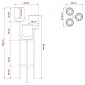 vidaXL Βάση Λουλουδιών Λευκό 42 x 39,5 x 125 εκ