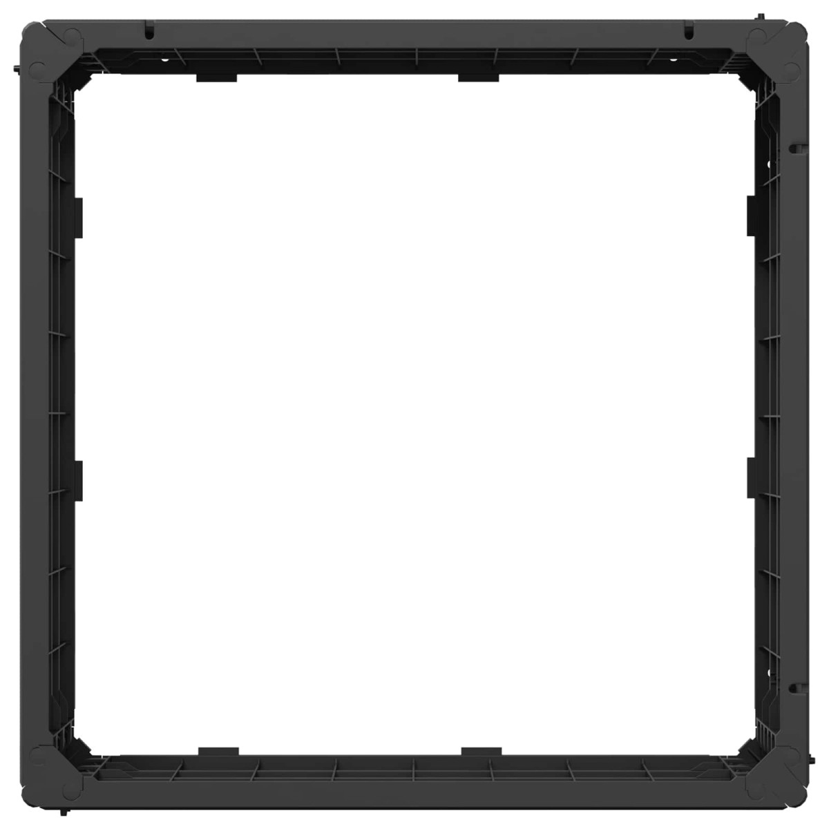 vidaXL Ανεβασμένο Κρεβάτι Μαύρο 75,5 x 75,5 x 25 εκ PP