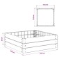 vidaXL Ανεβασμένο Κρεβάτι Μαύρο 75,5 x 75,5 x 25 εκ PP
