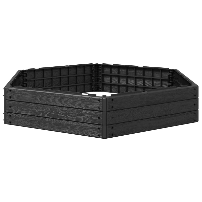 vidaXL Ανεβασμένο Κρεβάτι Μαύρο 148 x 129 x 25 εκ PP
