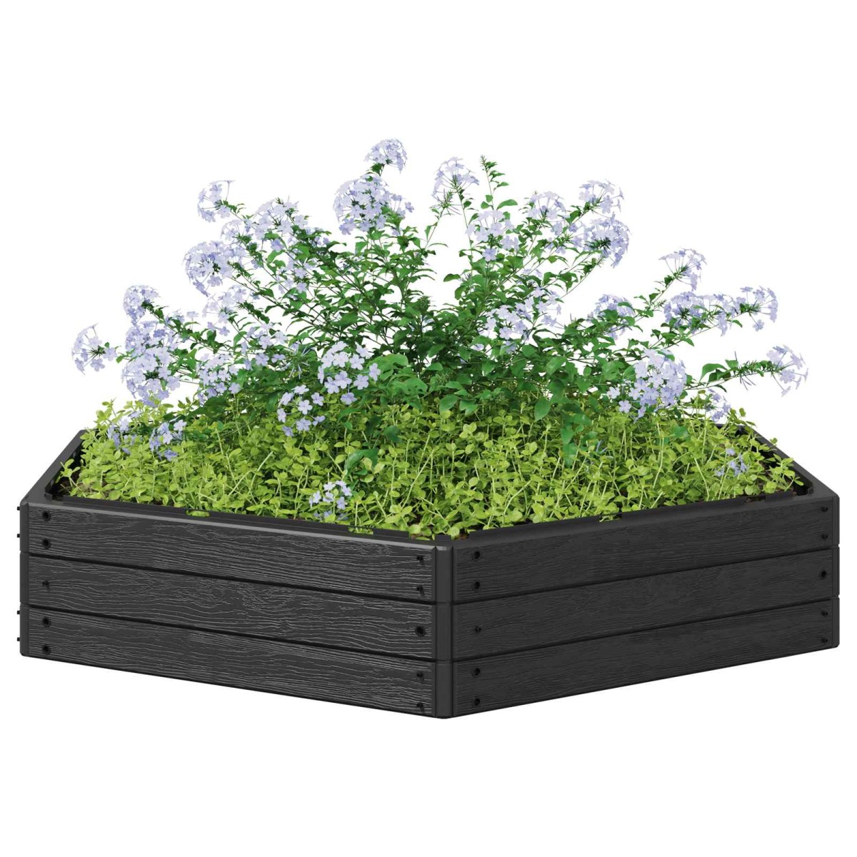 vidaXL Ανεβασμένο Κρεβάτι Μαύρο 148 x 129 x 25 εκ PP