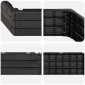 vidaXL Ανεβασμένο Κρεβάτι Μαύρο 148 x 129 x 25 εκ PP