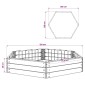 vidaXL Ανεβασμένο Κρεβάτι Μαύρο 148 x 129 x 25 εκ PP