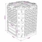 vidaXL Κομποστοποιητής κήπου Μαύρο 71 x 71 x 81,5 εκ. 100% PP