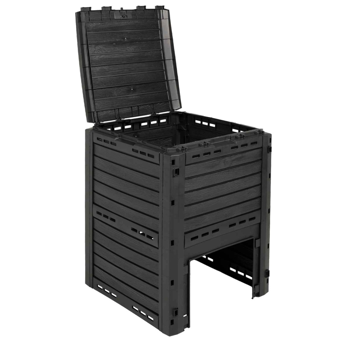 vidaXL Κομποστοποιητής κήπου Μαύρο 59,5 x 60 x 81,5 εκ. 280 l 100% PP