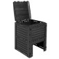 vidaXL Κομποστοποιητής κήπου Μαύρο 59,5 x 60 x 81,5 εκ. 280 l 100% PP