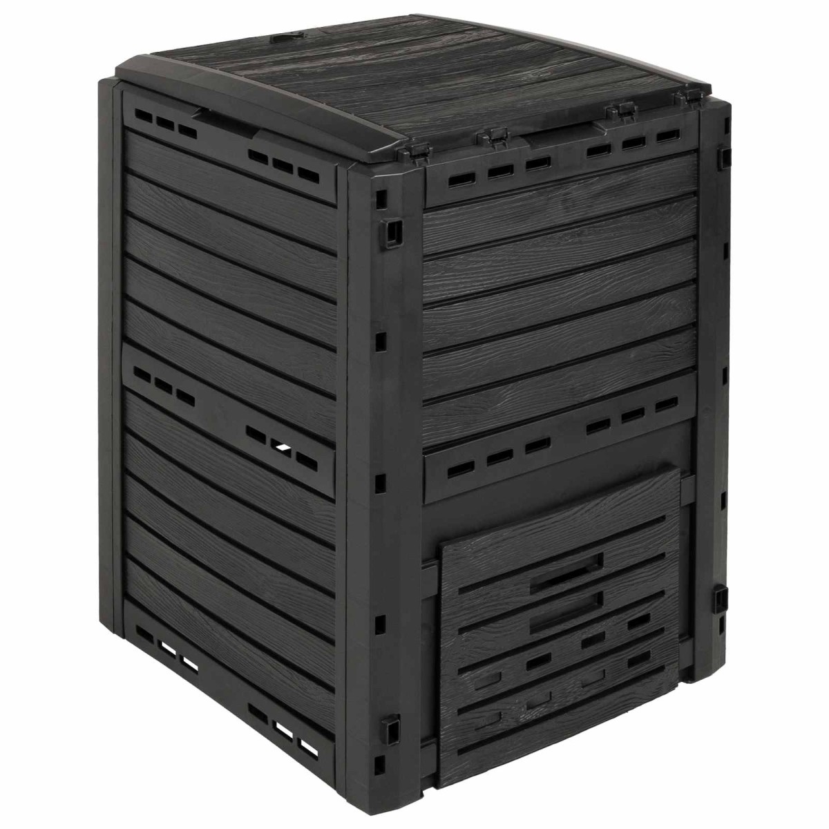 vidaXL Κομποστοποιητής κήπου Μαύρο 59,5 x 60 x 81,5 εκ. 280 l 100% PP