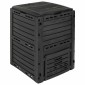 vidaXL Κομποστοποιητής κήπου Μαύρο 59,5 x 60 x 81,5 εκ. 280 l 100% PP