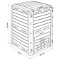 vidaXL Κομποστοποιητής κήπου Μαύρο 59,5 x 60 x 81,5 εκ. 280 l 100% PP