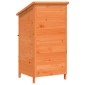 vidaXL Αποθήκη Κήπου Καφέ 59 x 56 x 113,5 εκ Στερεό Ξύλο Πεύκου