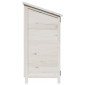 vidaXL Αποθήκη Κήπου Λευκό 106,5 x 56 x 113,5 εκ. Στερεό Ξύλο Πεύκου