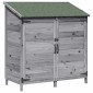 vidaXL Αποθήκη Κήπου Γκρι 106,5 x 56 x 113,5 εκ. Στερεό Ξύλο Πεύκου