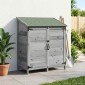 vidaXL Αποθήκη Κήπου Γκρι 106,5 x 56 x 113,5 εκ. Στερεό Ξύλο Πεύκου