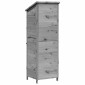 vidaXL Αποθήκη Κήπου Γκρι 59,5 x 56 x 176,5 εκ. Στερεό Ξύλο Πεύκου