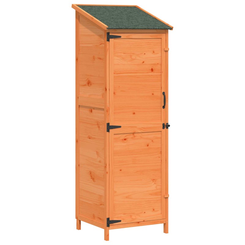 vidaXL Αποθήκη Κήπου Καφέ 59,5 x 56 x 176,5 εκ. Στερεό Ξύλο Πεύκου