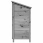 vidaXL Αποθήκη Κήπου Γκρι 59 x 56 x 113,5 εκ Στερεό Ξύλο Πεύκου