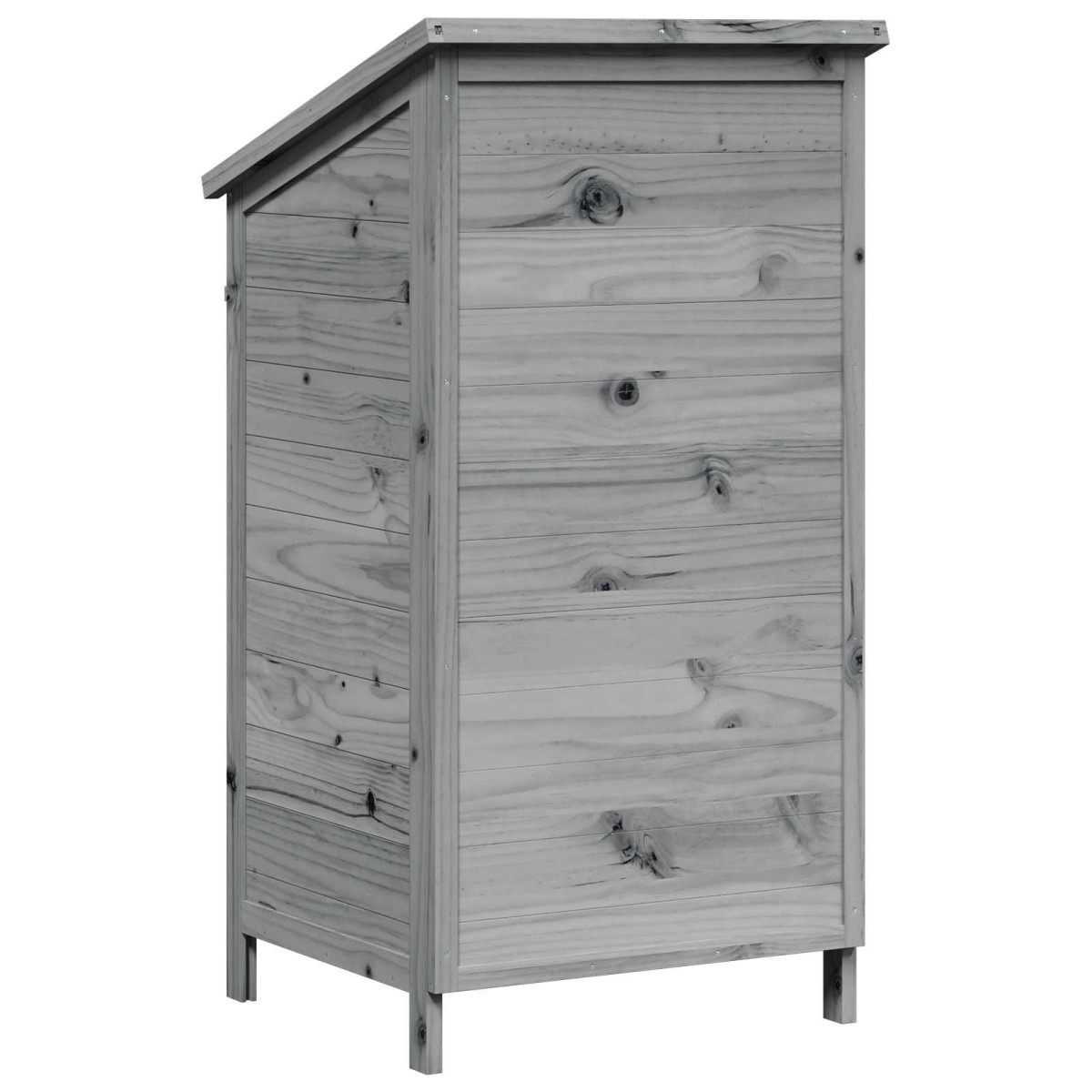 vidaXL Αποθήκη Κήπου Γκρι 59 x 56 x 113,5 εκ Στερεό Ξύλο Πεύκου