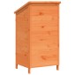 vidaXL Αποθήκη Κήπου Καφέ 59 x 56 x 113,5 εκ Στερεό Ξύλο Πεύκου