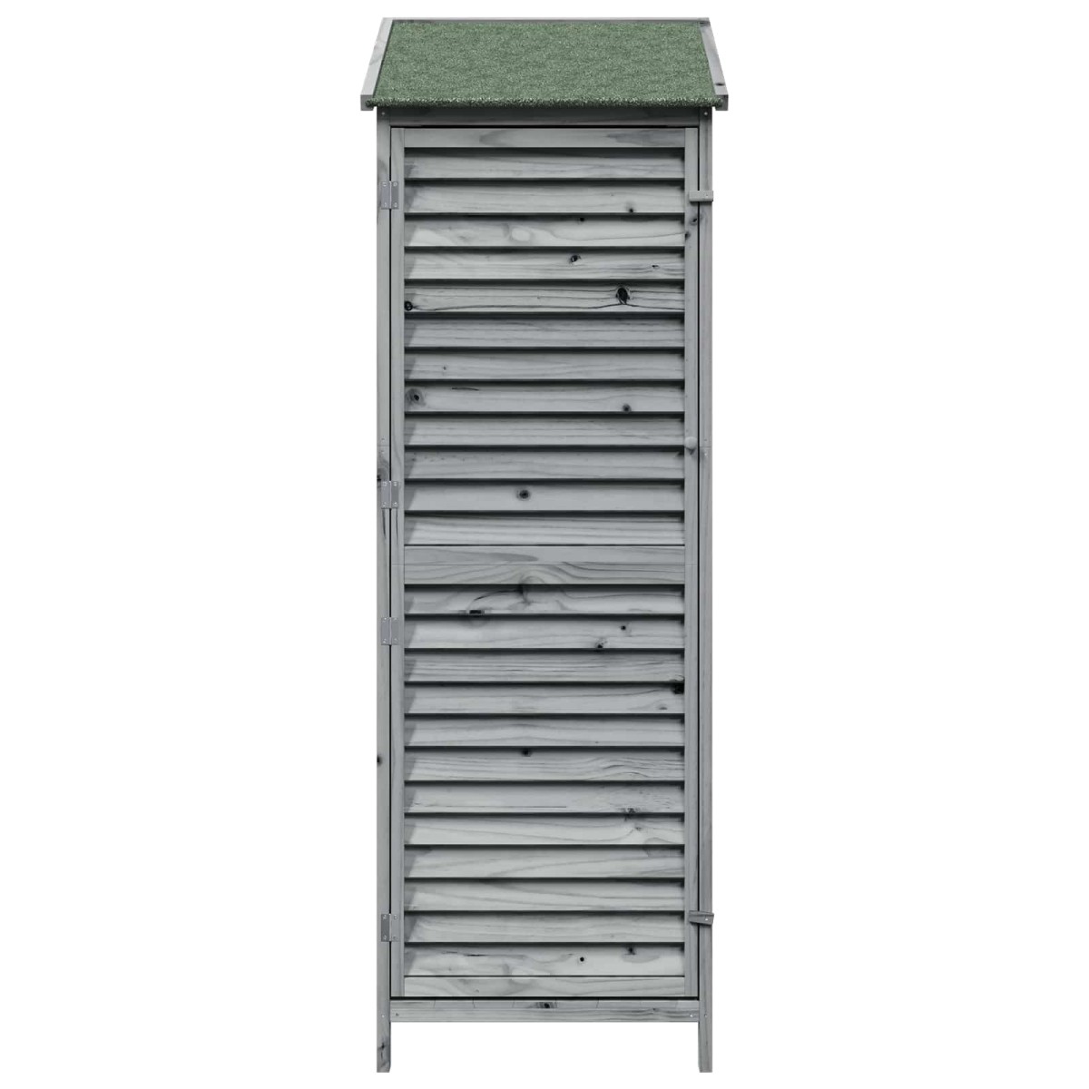 vidaXL Αποθήκη Κήπου με στέγη Γκρι 59 x 56 x 176 εκ Στερεό Ξύλο Πεύκου
