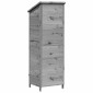 vidaXL Αποθήκη Κήπου με στέγη Γκρι 59 x 56 x 176 εκ Στερεό Ξύλο Πεύκου