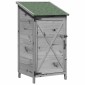 vidaXL Αποθήκη Κήπου Γκρι 59,5 x 56 x 113,5 εκ. Στερεό Ξύλο Πεύκου