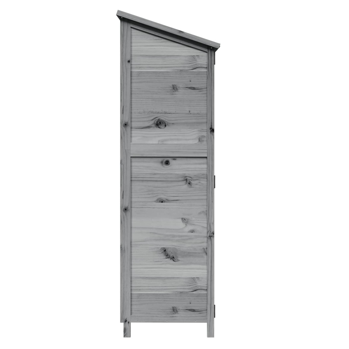 vidaXL Αποθήκη Κήπου Γκρι 59,5 x 56 x 176,5 εκ. Στερεό Ξύλο Πεύκου