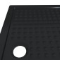 vidaXL Δίσκος Βάσης Ντους με Τρύπες 120 x 80 x 4 εκ. ABS Μαύρο