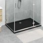 vidaXL Δίσκος Βάσης Ντους με Τρύπες 120 x 80 x 4 εκ. ABS Μαύρο