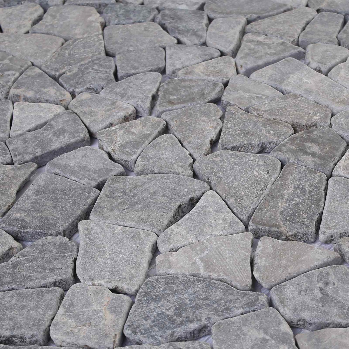 vidaXL Πλακίδια Μωσαϊκού Ανοιχτό γκρι 30 x 30 cm Μάρμαρο