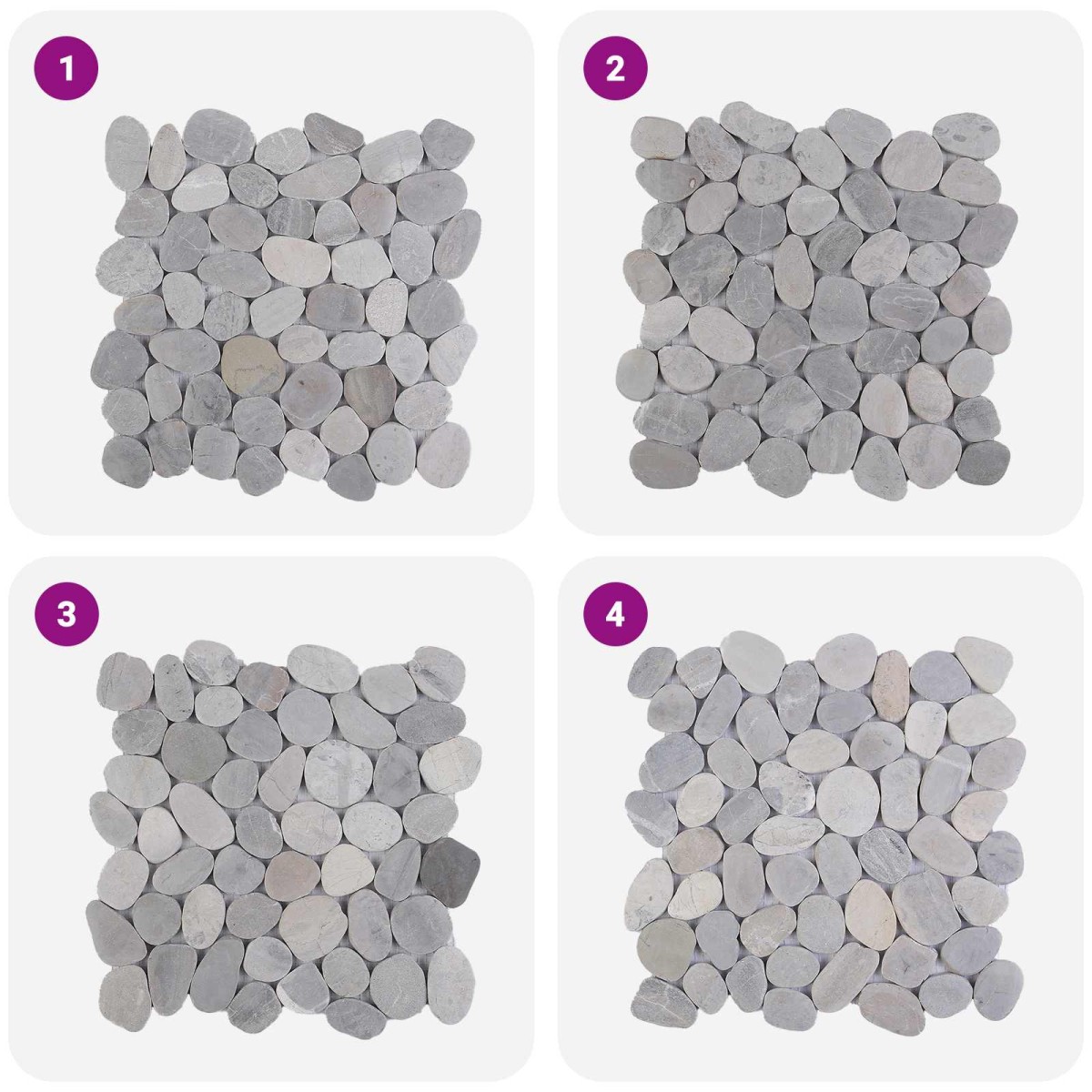 vidaXL Πέτρες Pebble Γκρι 30 x 30 cm Πέτρες Ποταμού