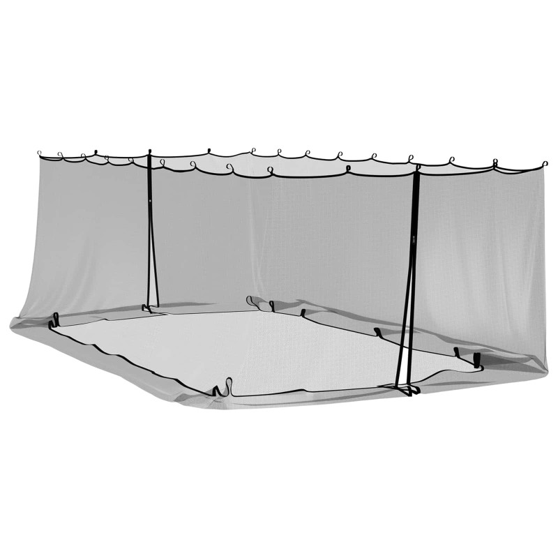 vidaXL Κουνούπι για Περίπτερο 220 mesh Μαύρο 6 x 3 x 2 m Πολυεστέρας